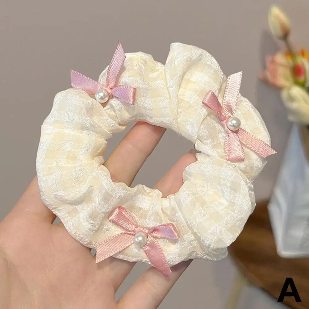 Korean Version New Trend Fabric Bow Large Intestine Circle Birthday Party Minimalist Headrope Women's Elegant Hair Accessories - Image 2