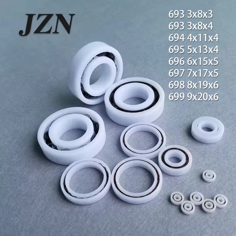 5/10/50/100pcs 693 694 695 696 697 698 699 POM Plastic Bearing Nylon Bearing Corrosion Resistant No Rust Non-Magnetic Insulation
