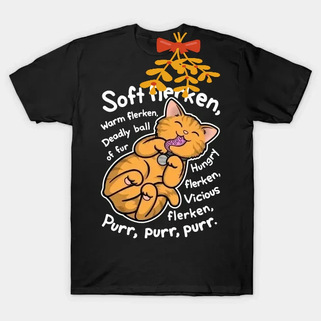 Soft Flerken Purr Purr Funny Geese the Cat T-Shirt 100% Cotton O-Neck Summer Short Sleeve Casual Mens T-shirt Size S-3XL
