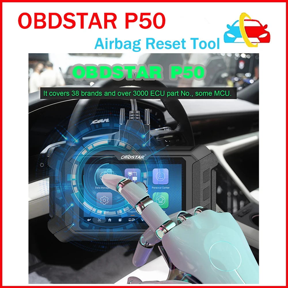 2024 OBDSTAR P50 Full Brasil P50 Airbag Reset Tool SRS Reset Scanner Covers 86 Brands and Over 3000+ECU Part No.with P004