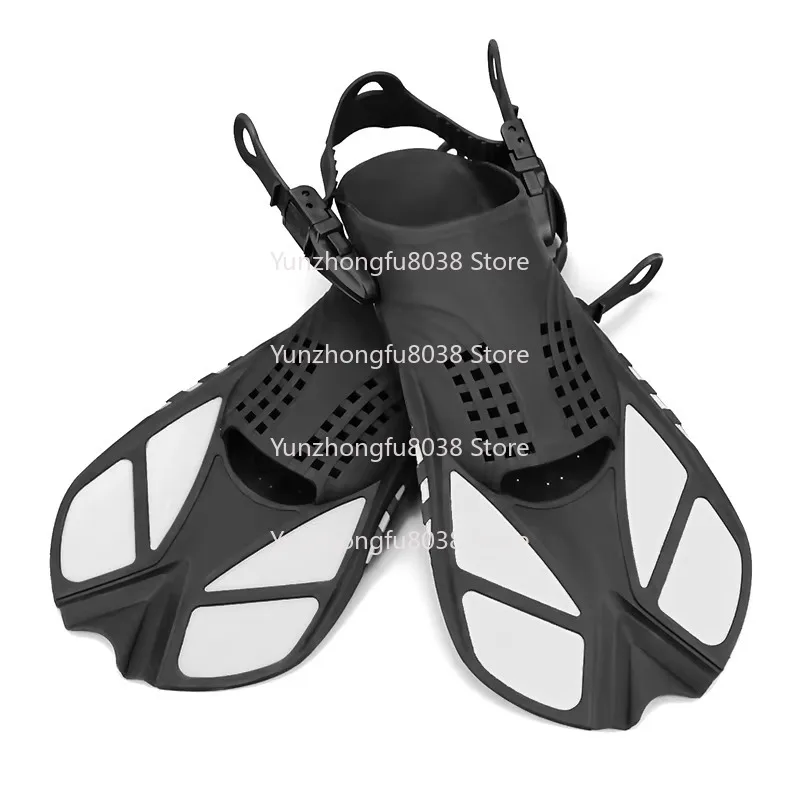 Adult Lightweight Swimming Training Fin, Professional TPR Heel Snorkeling Diving Silicone Rubber Material
