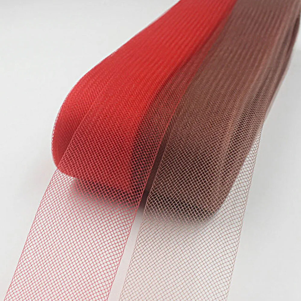 25yard 50yard 100yard 200yard Stiff Polyester Horsehair Crinoline Mesh Braid Trim For Boning Sewing Wedding Gown Skirt Millinery