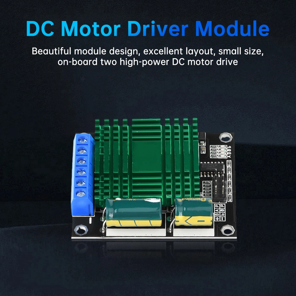 9V-30V 60A Dual PWM DC Motor Driver Module High Power H-Bridge Motor Speed Controller Governor for Industrial Automation ﻿