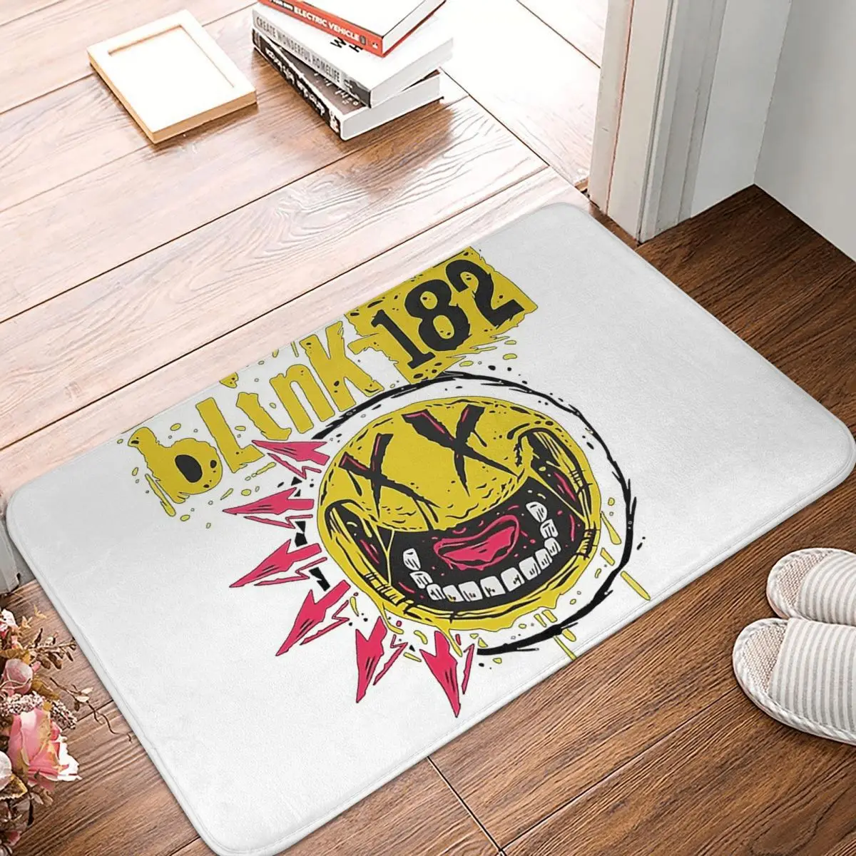 Blink 182 Punk Smile Doormat Rug Carpet Mat Footpad Polyester Non-slip Durable Front Room Corridor Kitchen Bedroom Balcony