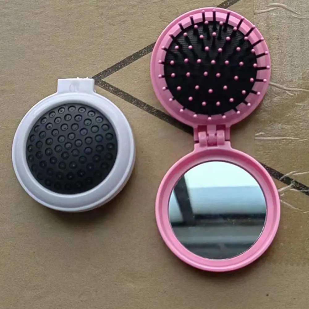 Accessories Hair Styling Tool Compact Makeup Mirror Air Cushion Comb Folding Airbag Comb Hair Comb with Mirror Massage Comb