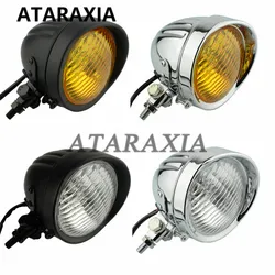 Motorcycle Headlight H4 Halogen High/Low Beam Head Light For Harley Custom Softail Dyna Cruiser Bobber Hopper Sportster