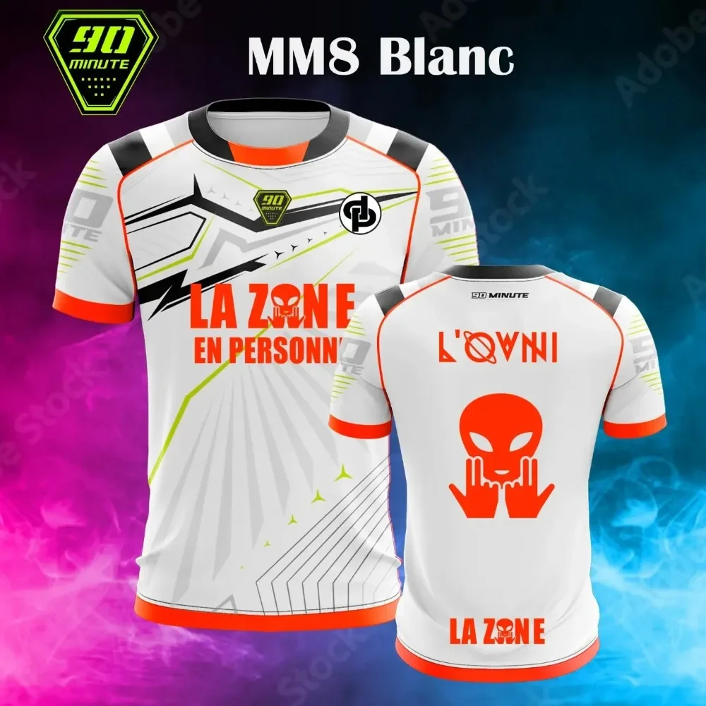 

Short-sleeved round-neck motorcycle T-shirt, MM8-90 minutes series, fashionable, bicycle, casual, 3D printed, quick-drying top