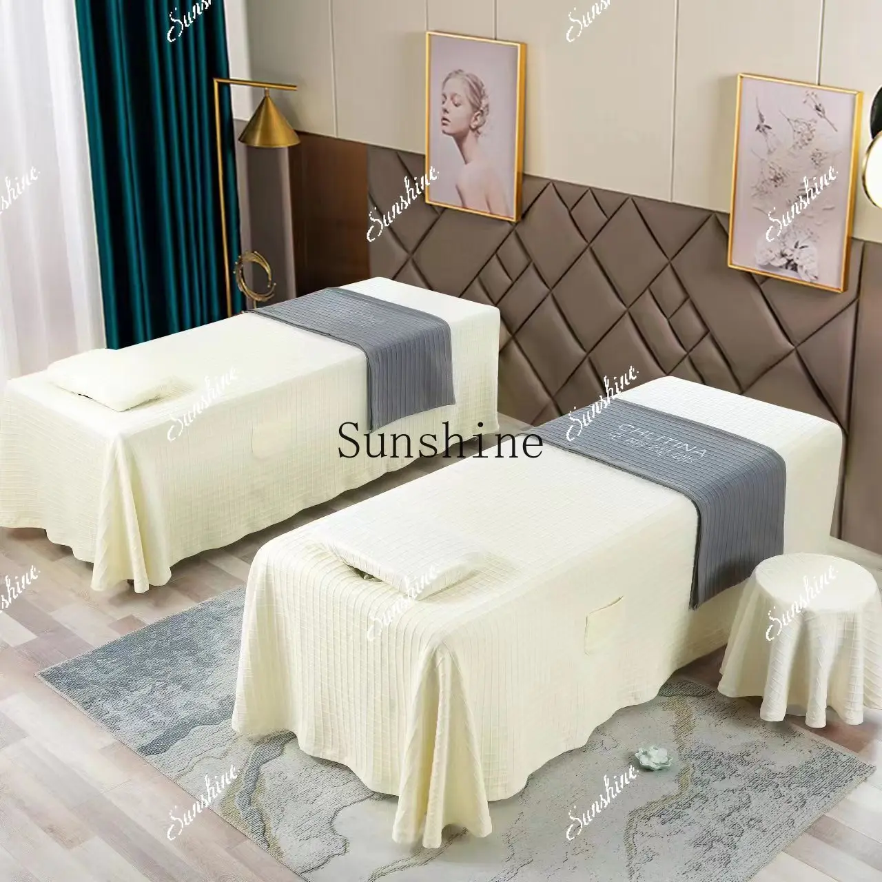 

Beauty bedspread four-piece bedspread light luxury new thickened TF