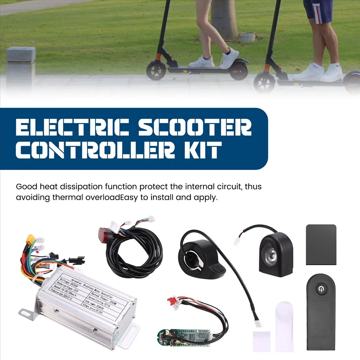 

M85K 36V 350W Brushless Controller+Bluetooth Meter+Light+Accelerator+Cover Kit for M365/M365 Pro Electric Scooter