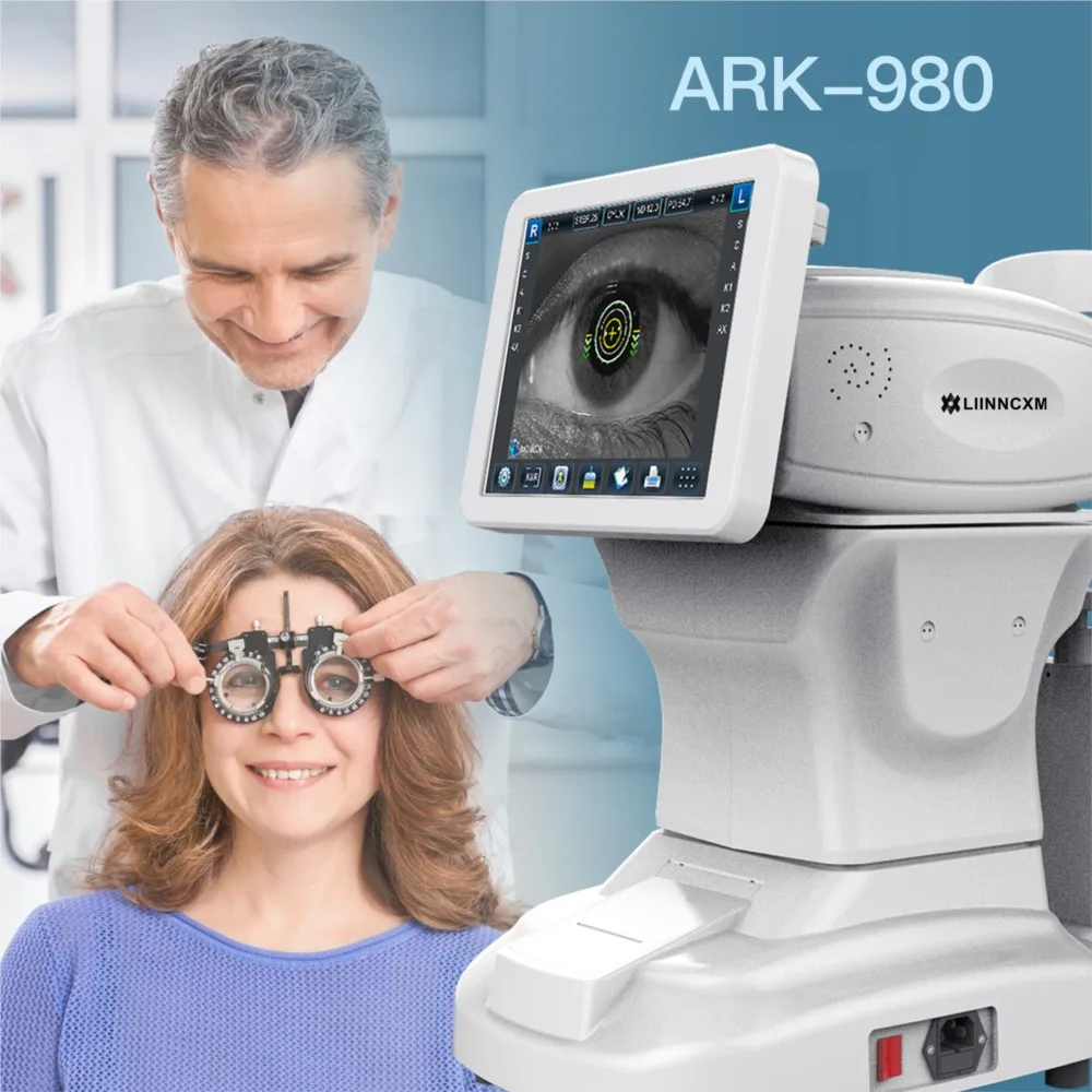 Ophthalmic Optical Instrument Auto Refractor 10.4" LCD Screen Auto Refractometer Keratometer for Ophthalmology Equipment Eye view 2