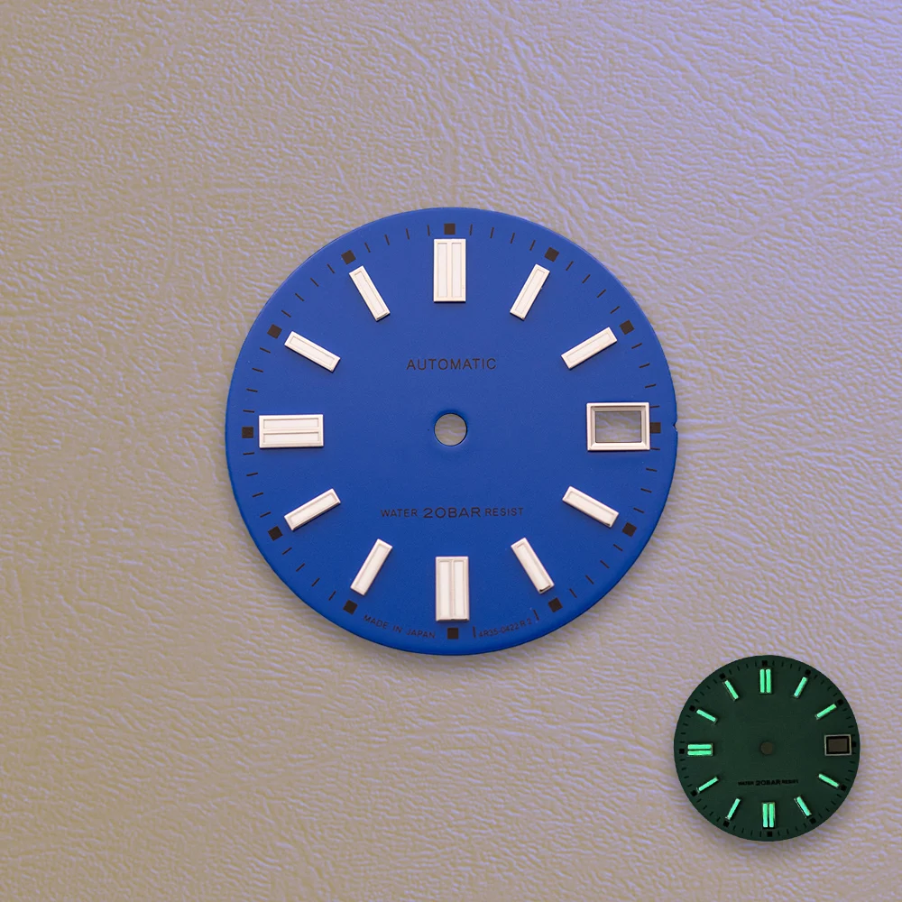 Sell Like Hotcakes 28.5mm S Logo Matte Dial Green Noctilucent Suitable for NH35/NH36/4R Movement Watch Modification Accessories