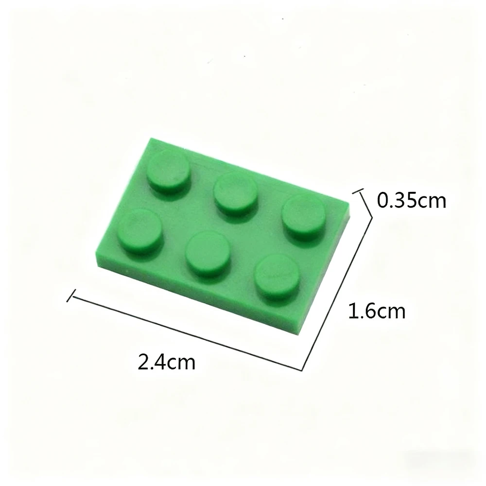 50 szt. Klocki DIY MOC Cienkie Figurki Klocki 2x3 Punktki 12 Kolorów Edukacyjne Kompatybilne z 3021 Zabawki dla Dzieci Prezent na Boże Narodzenie