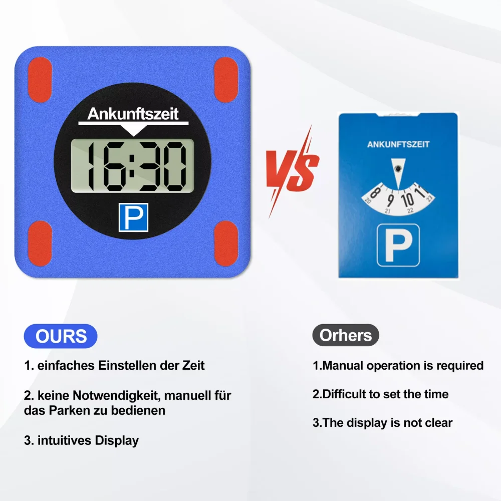 Car Mini Professional Customized Parking Timer LCD Dual Screen Display Parking Timer Parking Timer Plastic Parking Signs Parts