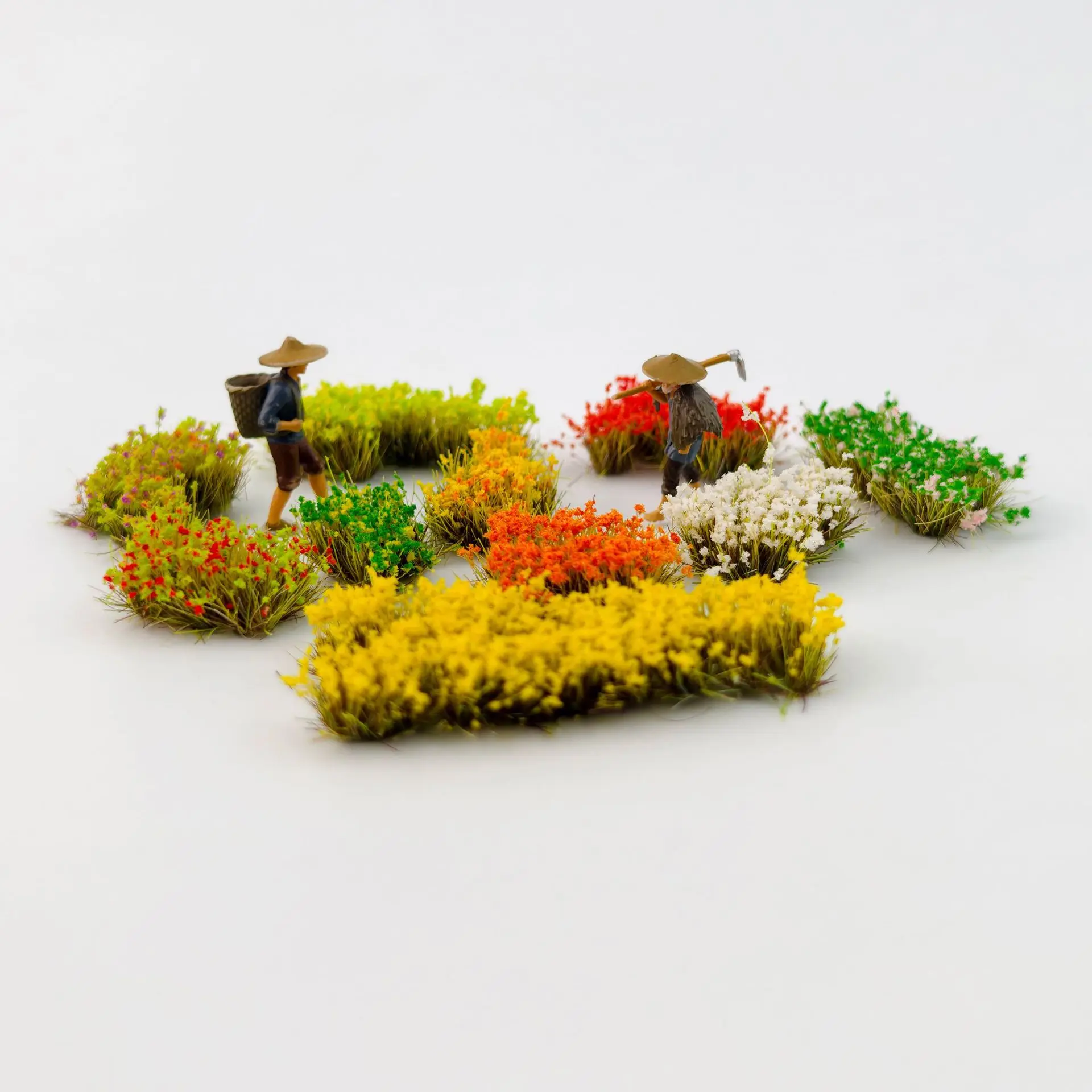 10mm Hand Torn Flower Clusters,Grass Cluster Lawn Simulation  Landscape Layout Model Materials Diorama Accessories