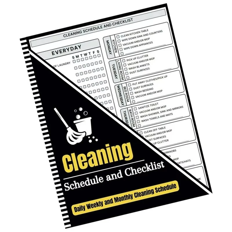 The Newcleaning Planner Chore List For Adults Cleaning Checklists Planner And Organizer Daily Weekly And Monthly Checklists