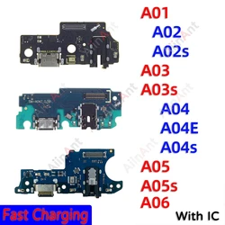Dock USB Charger Board Port Connector Charging Flex Cable For Samsung Galaxy A01 A02 A03 A04 A05 A06 A05s A04e US EU 4G 5G