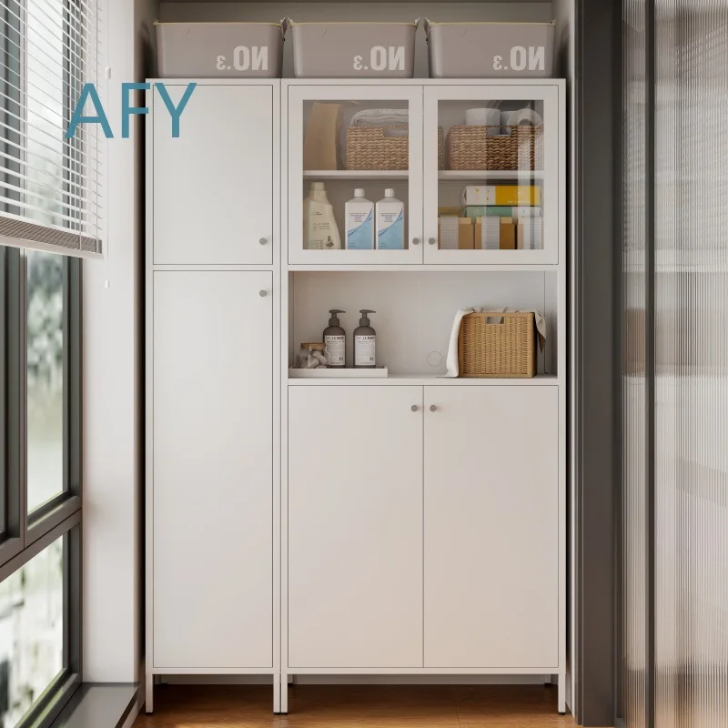 for Huashixin Entryway Cabinet for Shoe Storage Hallway Divider Cabinet Living Room Partition Steel Storage Organizer Modern