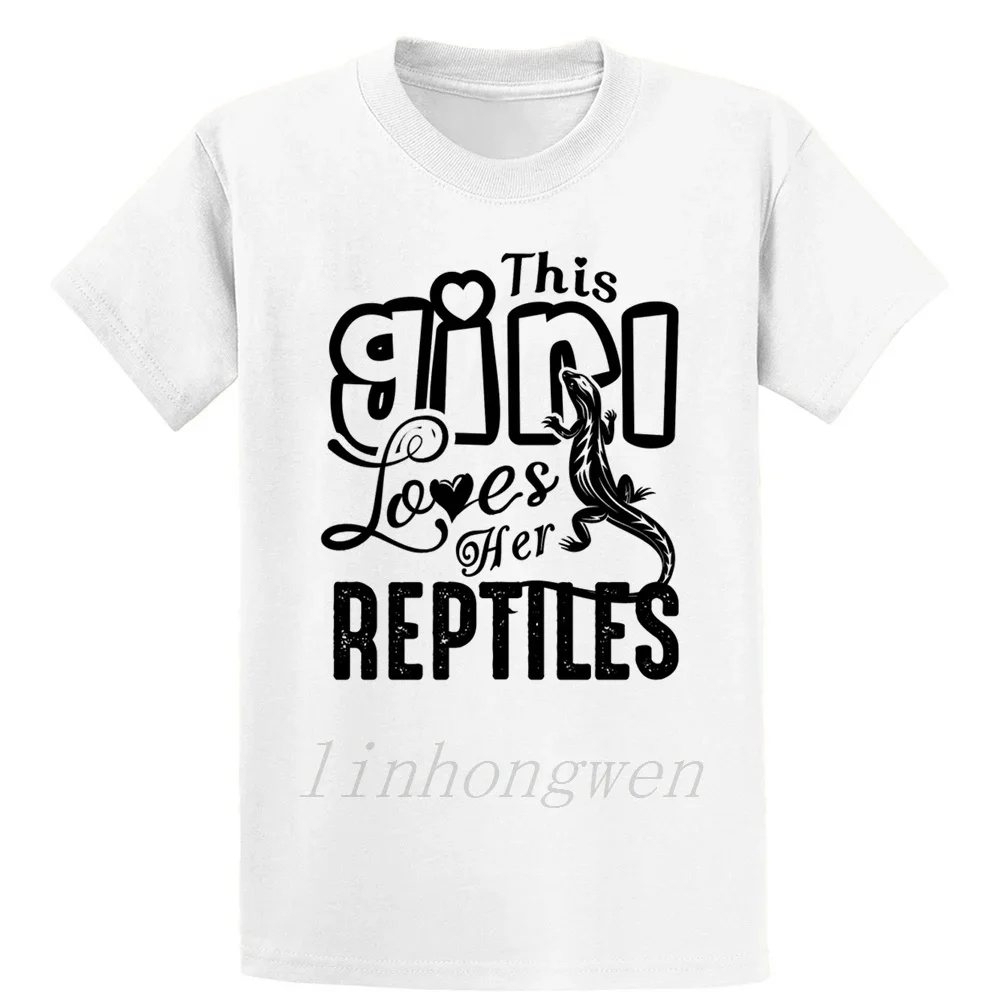 This Girl Love Her Reptiles T Shirt Funny Personalized Cotton Plus Size 5xl Vintage Slim Summer Shirt