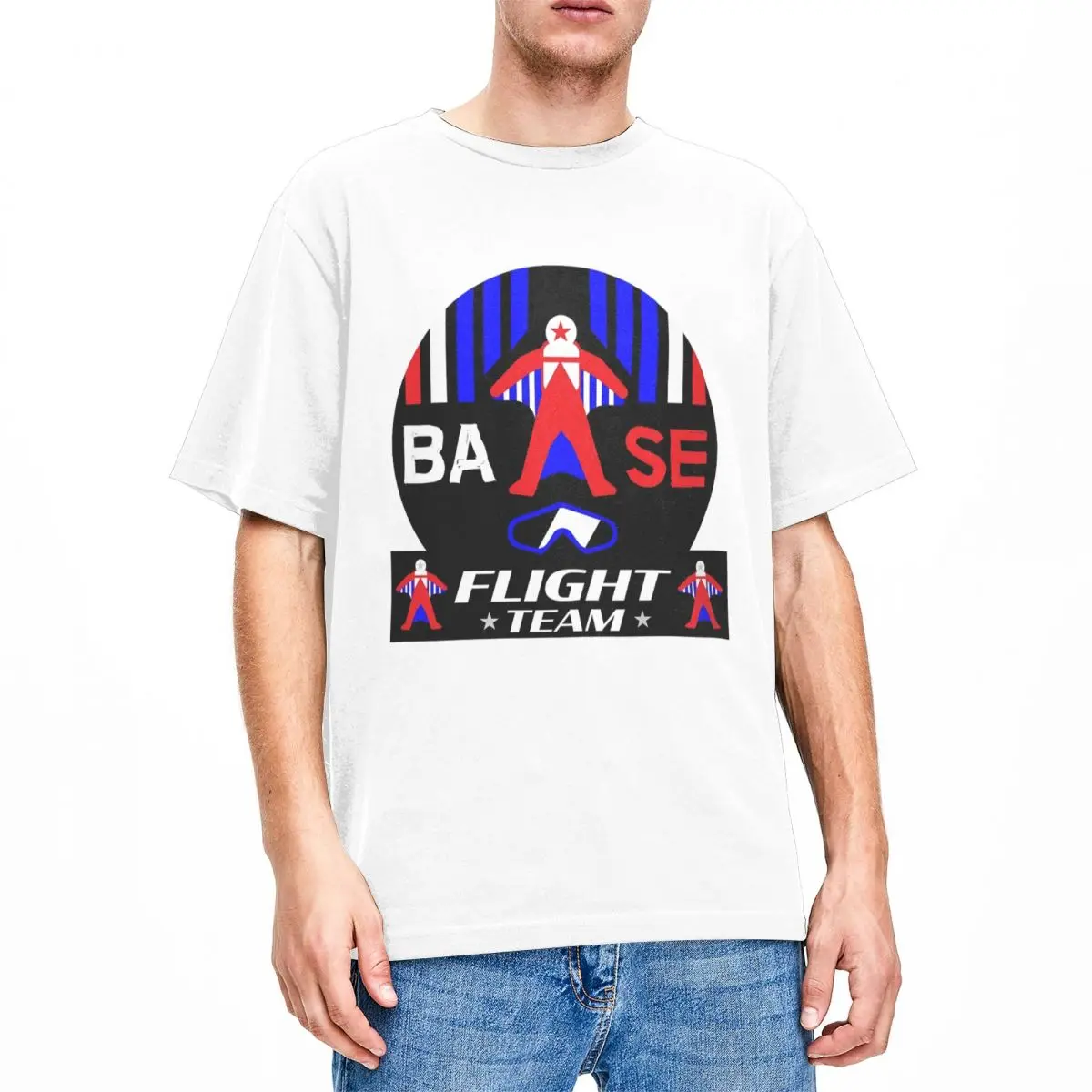 Wingsuit Skydiving Flying Instructor Team for Men Women T Shirts Basejumper Wingsuiting Awesome Tee Shirt T-Shirt Cotton Clothes