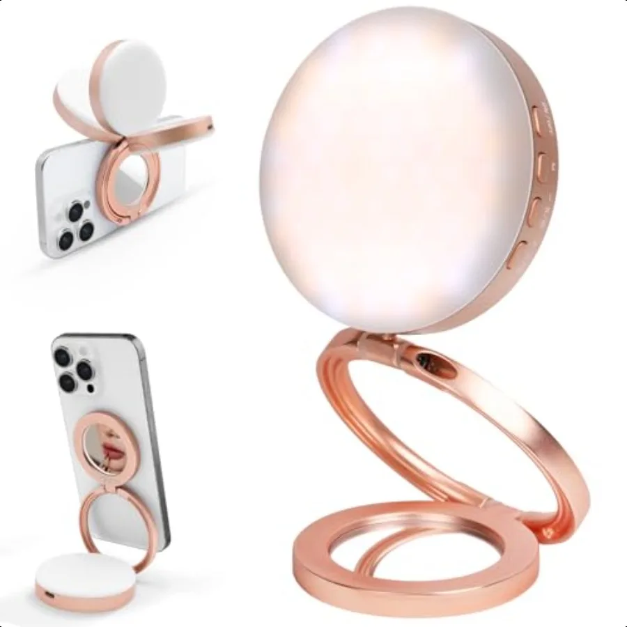 

Magnetic Selfie Light for iPhoneiPhone MagSafeCompatible Light Folding LED Fill Ring Lighting for Selfies Makeup Photography Ti