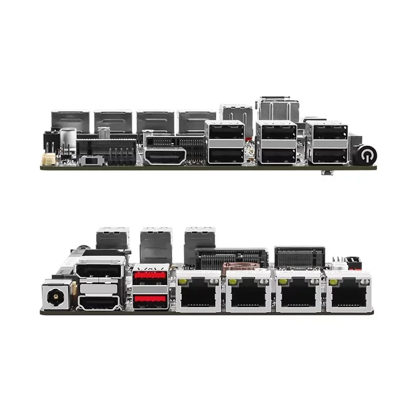 Il più recente router firewall solido 4 * i226-V 2.5G Intel i3 N305 N100 Mini PC senza ventola DDR4 PCIe3.0x4 MSATA 2 * HD + DP NAS pfSense Proxmox