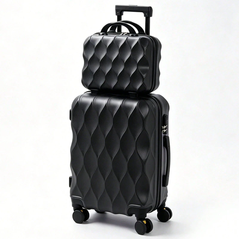 

2 in 1 Luggage Set Carry On Suitcase with Wheels Password Lock Large Capacity Adjustable Pull Rod