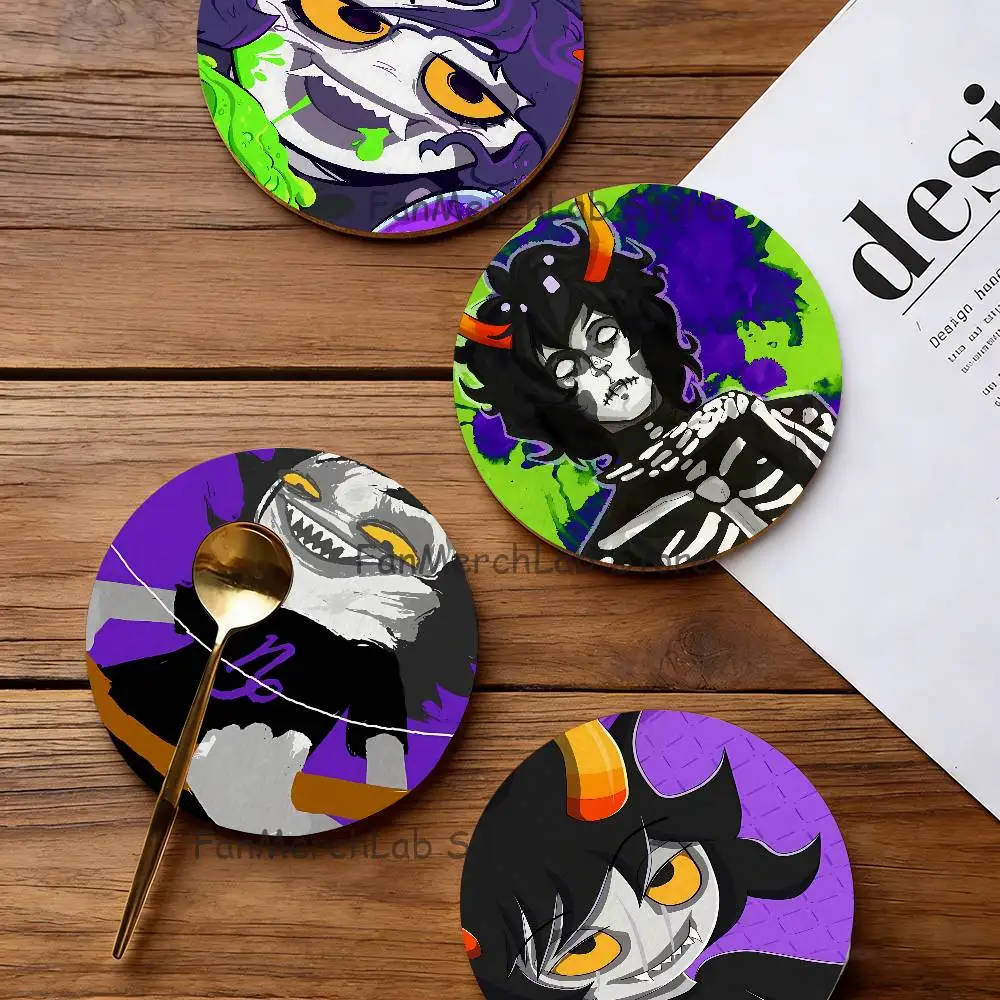 

G-GamzeeS M-Makara Fanart Cartoon Anime Cute Wooden Coaster Coffee Shop Beverage Shop Family Restaurant Cafe Decoration