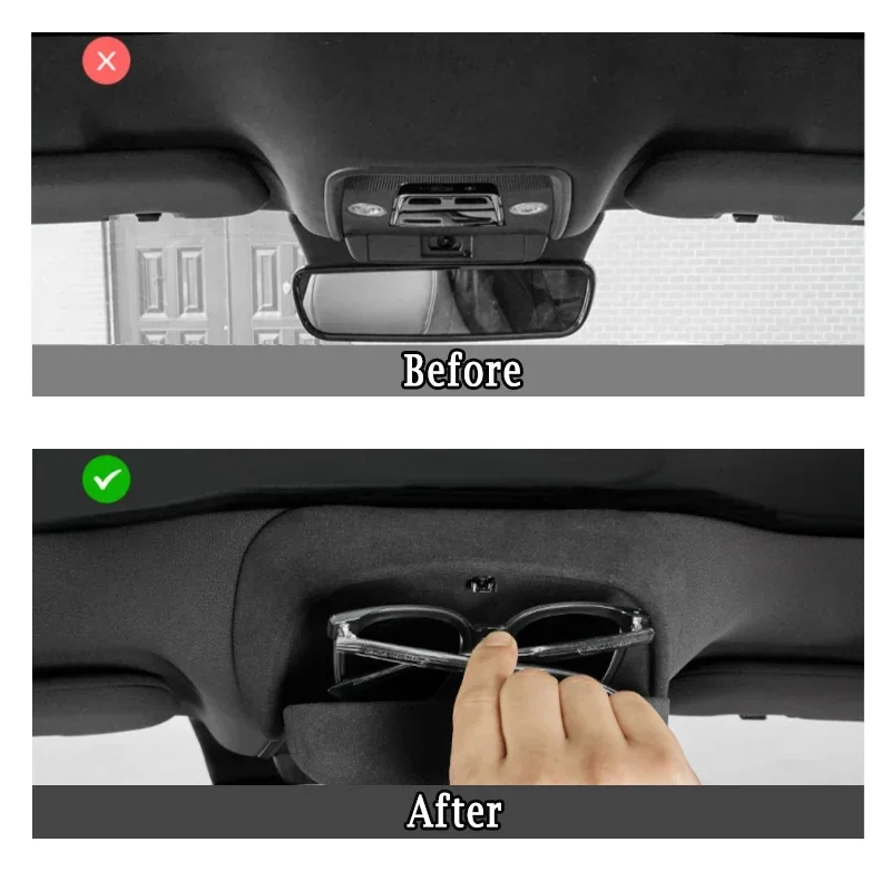 

Автомобильный чехол для очков BYD Seal, чехол для очков, высококачественный ABS/замшевый потолочный ящик для хранения солнцезащитных очков, аксессуары для интерьера