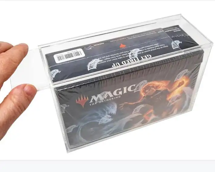 Dustproof Acrylic Booster Box Storage Display Case Protector for Magic The Gathering Collectibles Transparent Perspex Game Box