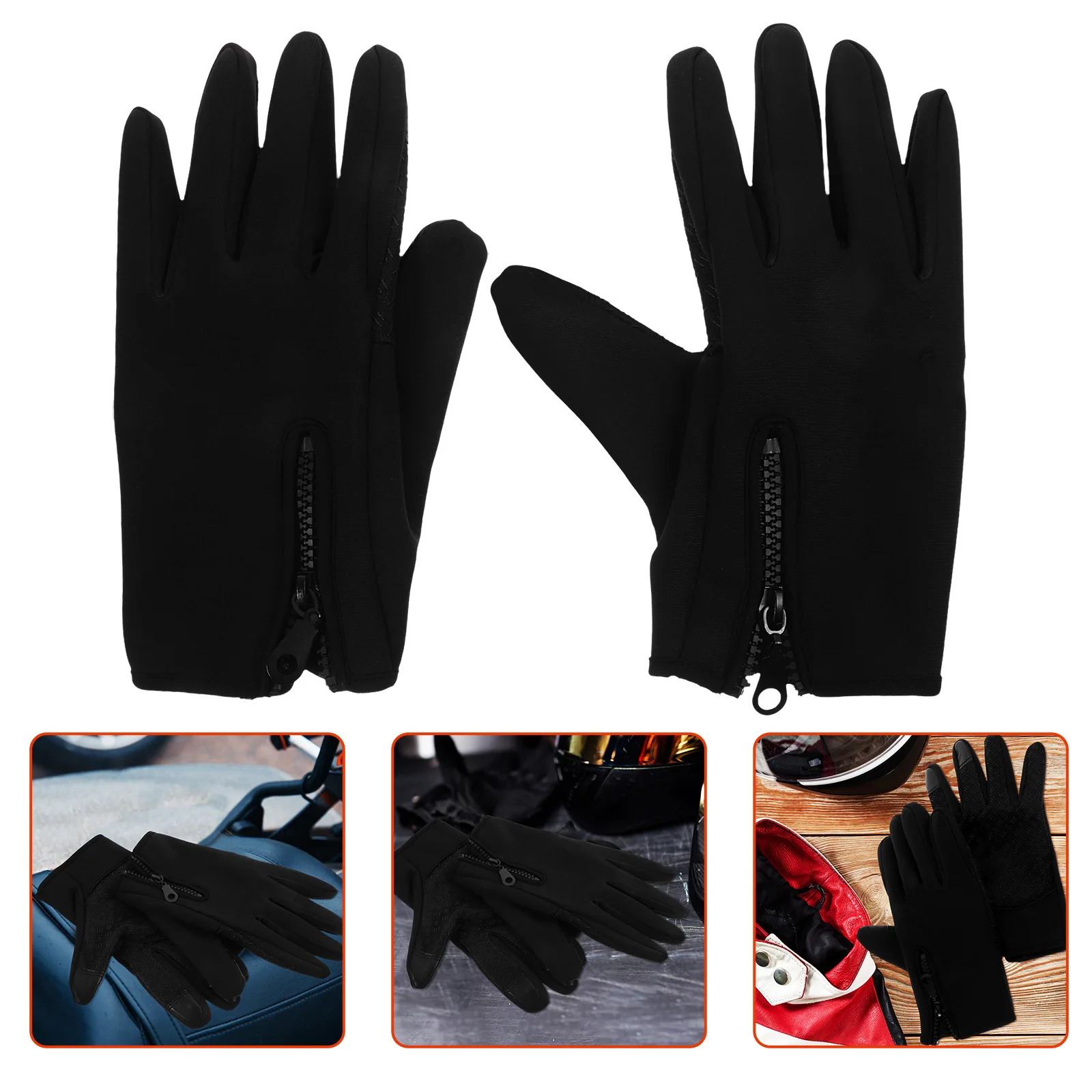 

Touch Screen Winter Gloves Size Xl Black Outdoor Waterproof Windproof Fleece Full Finger Gloves Warm for Cold Weather