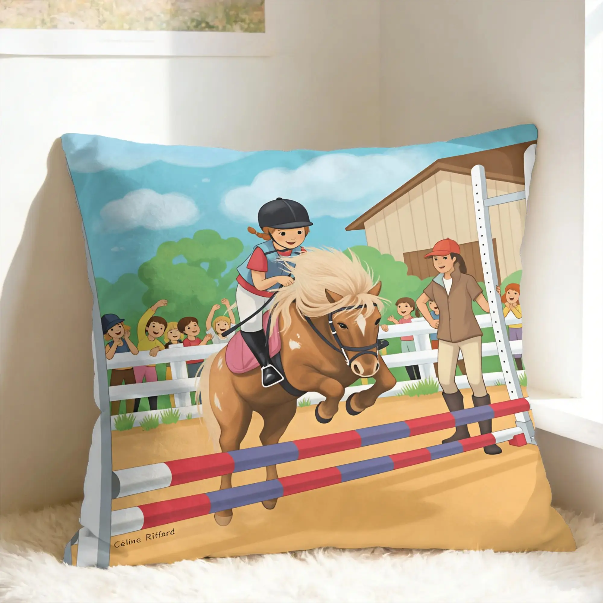 Equestrian Pillow Case  Graphic Pillow Cover Kawaii Cushion Cover For Living Room Sofa