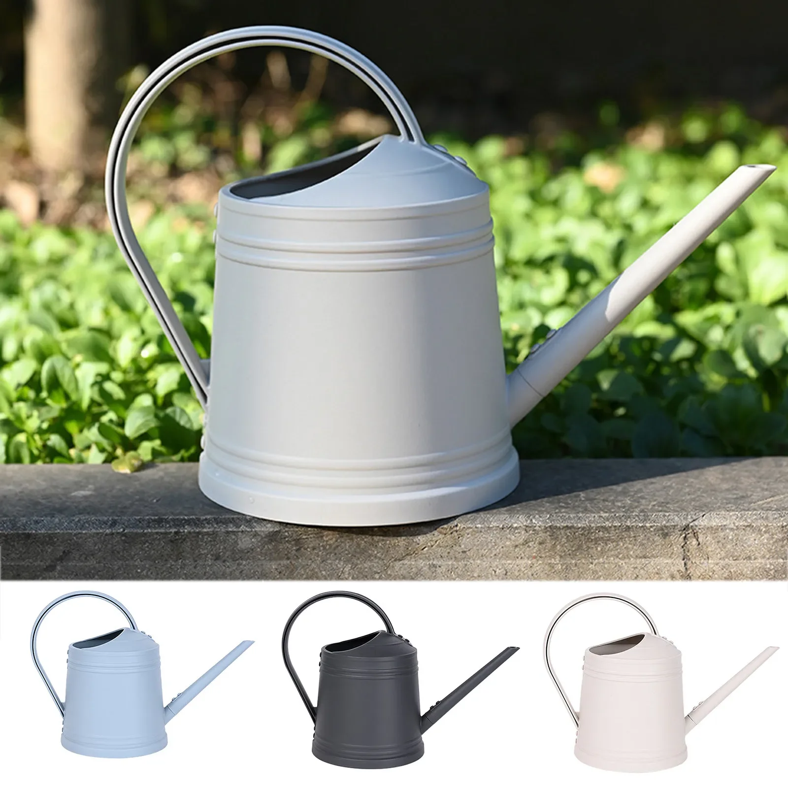 1.8L Imitation Tin Long Spout Watering Cans  Balcony Portable Watering Cans Large Capacity Metal Watering Can Indoor Plants