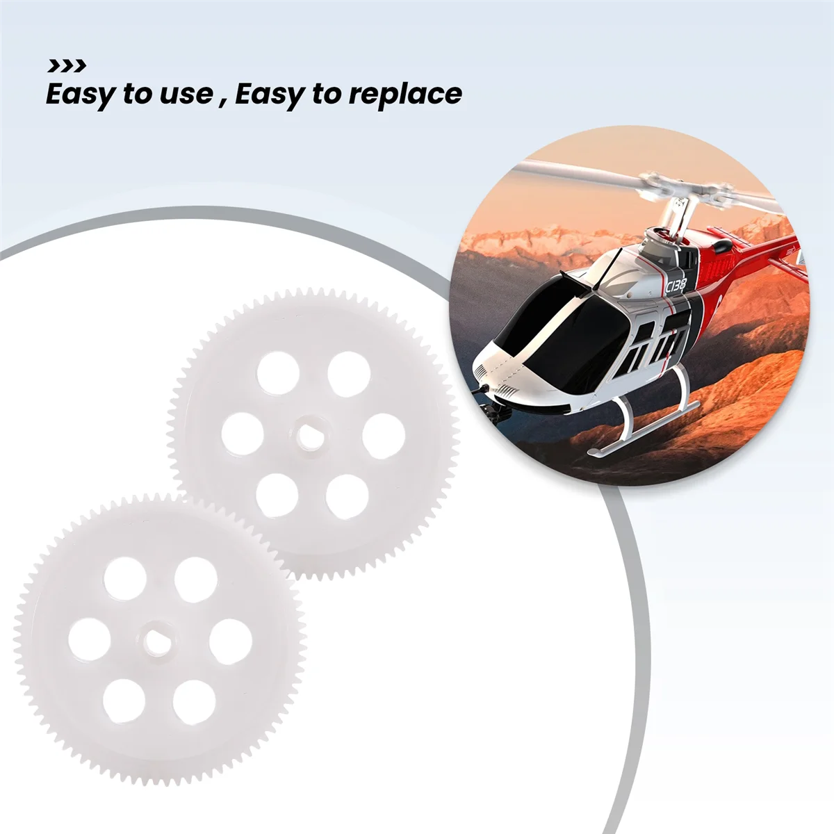 New RC Toy Helicopter Upgrade C138 Main Gear Kit for RC ERA C138 Bell 206 1:33 RC Toy Helicopter Parts