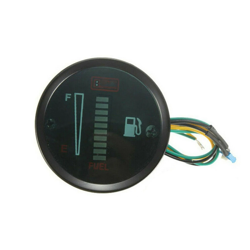 12V Fuel Meter Car Motorcycle Gauge For Fuel Level Monitoring Anti-corrosion Blue LED Direct Installation Easy To Use