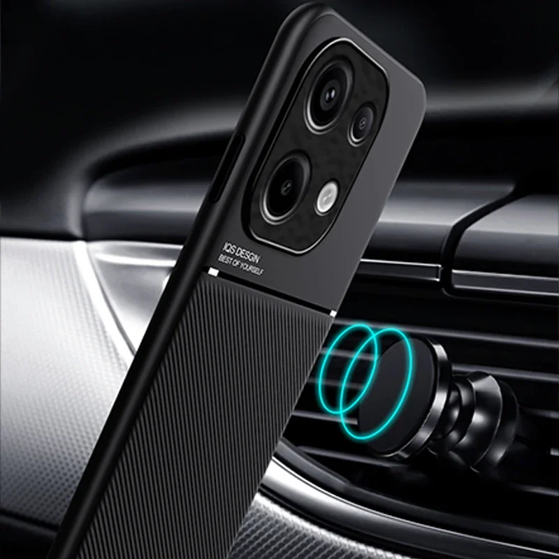 For Xiaomi Redmi Note 13 4G 2023 Case Magnetic Holder Phone Cases For Redmi NOTE 13 Note13 4G Soft Silicone Bumper Back Cover