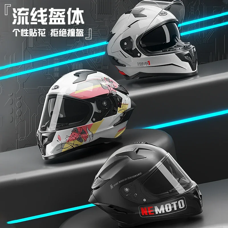 Helmet men and women electric vehicle motorcycle full helmet locomotive personality cool off-road full cover four seasons helmet