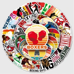 50Pcs Boxing Sports Series Cartoon Cute Waterproof Sticker Skateboarding Snowboard Retro Vinyl Sticker