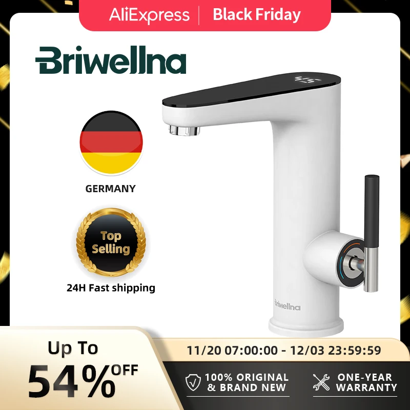 Briwellna Máy Nước Nóng 220V Vòi Bếp Tankless Mạch Nước Phun Vòi Chậu Nóng Lạnh Làm Nóng Tập Tức Thời Mâm Nhiệt Robinet