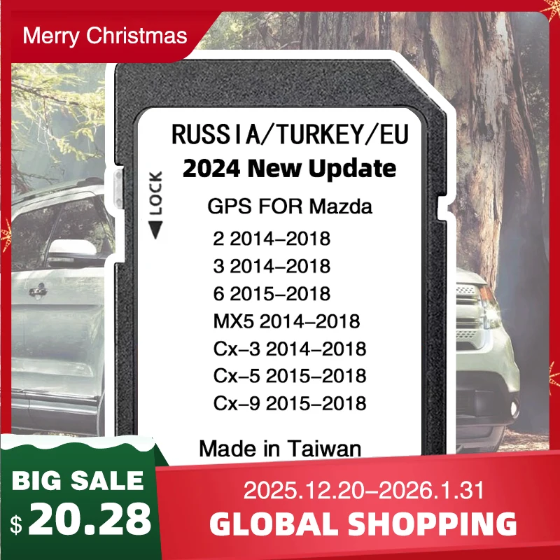 for Mazda 2/3/6/CX3/CX5/CX9/MX5 Car Sat Navi 16GB GPS Update Maps Data New 2024 Version Maps EU Navigation SD Card