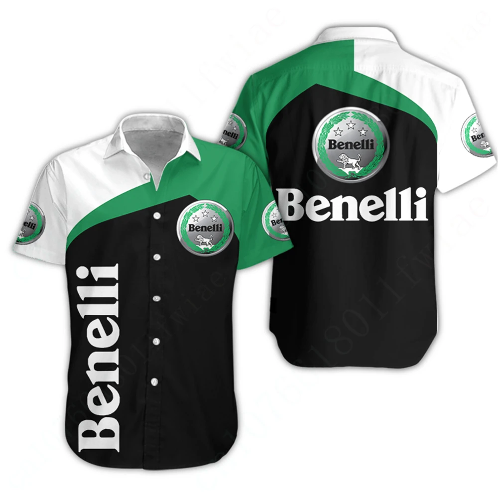 Benelli-camisas informales para hombre y mujer, camisa Harajuku de gran tamaño, ropa Unisex, blusas de Anime, cárdigan con botones de lujo