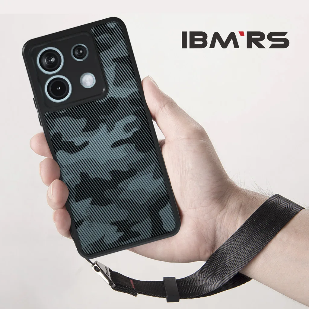 

IBMRS for redmi note 13 pro 5g /poco x6 case , Camo Shockproof matte Phone Case(Comes with wrist strap)