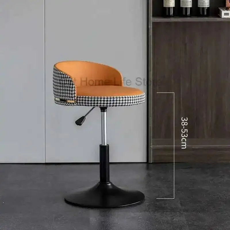 

Bar Luxury Salon Chairs Living Room Dining Iron Swivel Minimalist Bar Chairs Adjustable Banquet Tall Cadeira Home Furniture