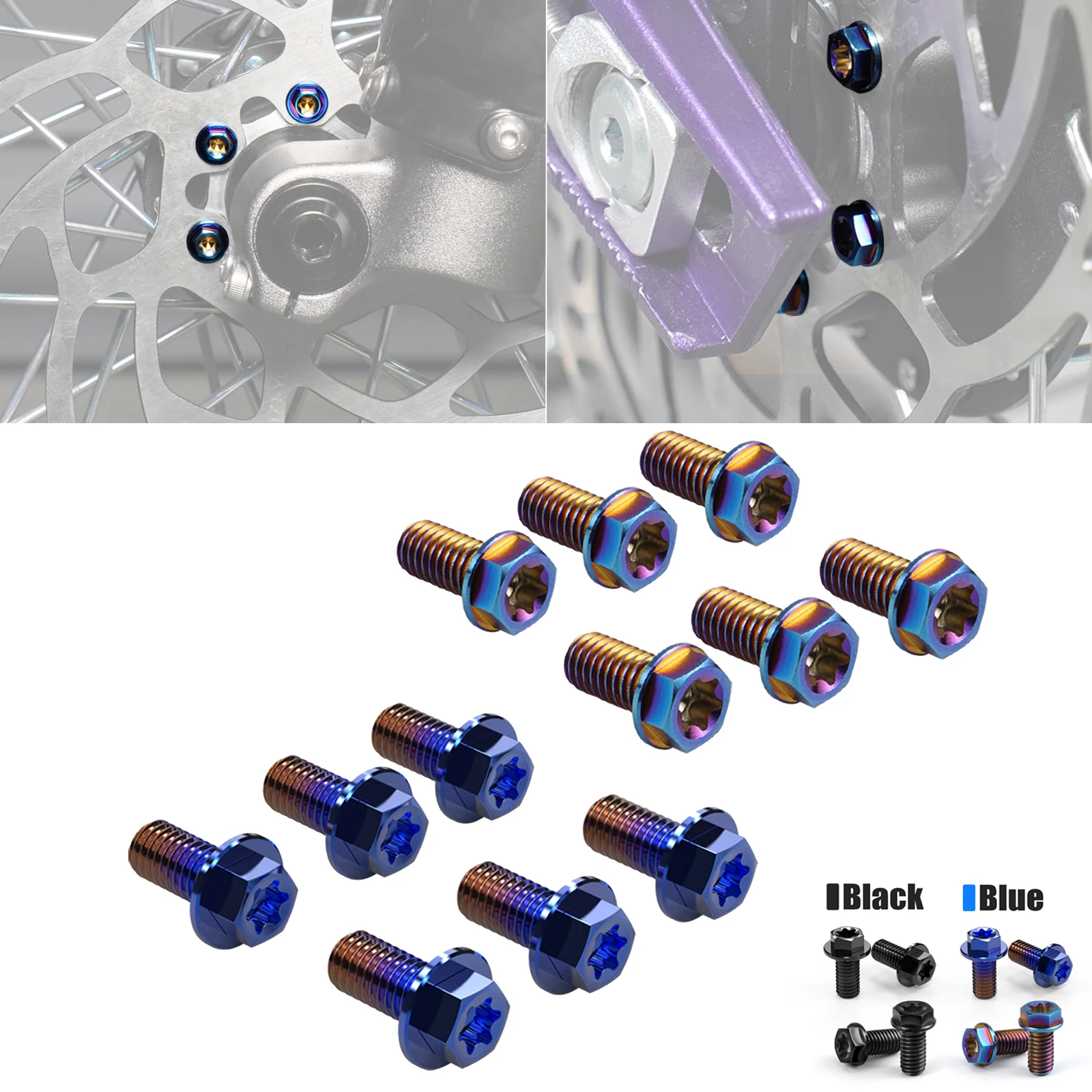 NICECNC For Surron Light Bee X S L1E For Segway X160 X260 M5X10 M6X13 Front Rear Brake Disc Pad Screws Nuts Electric Dirt Bike