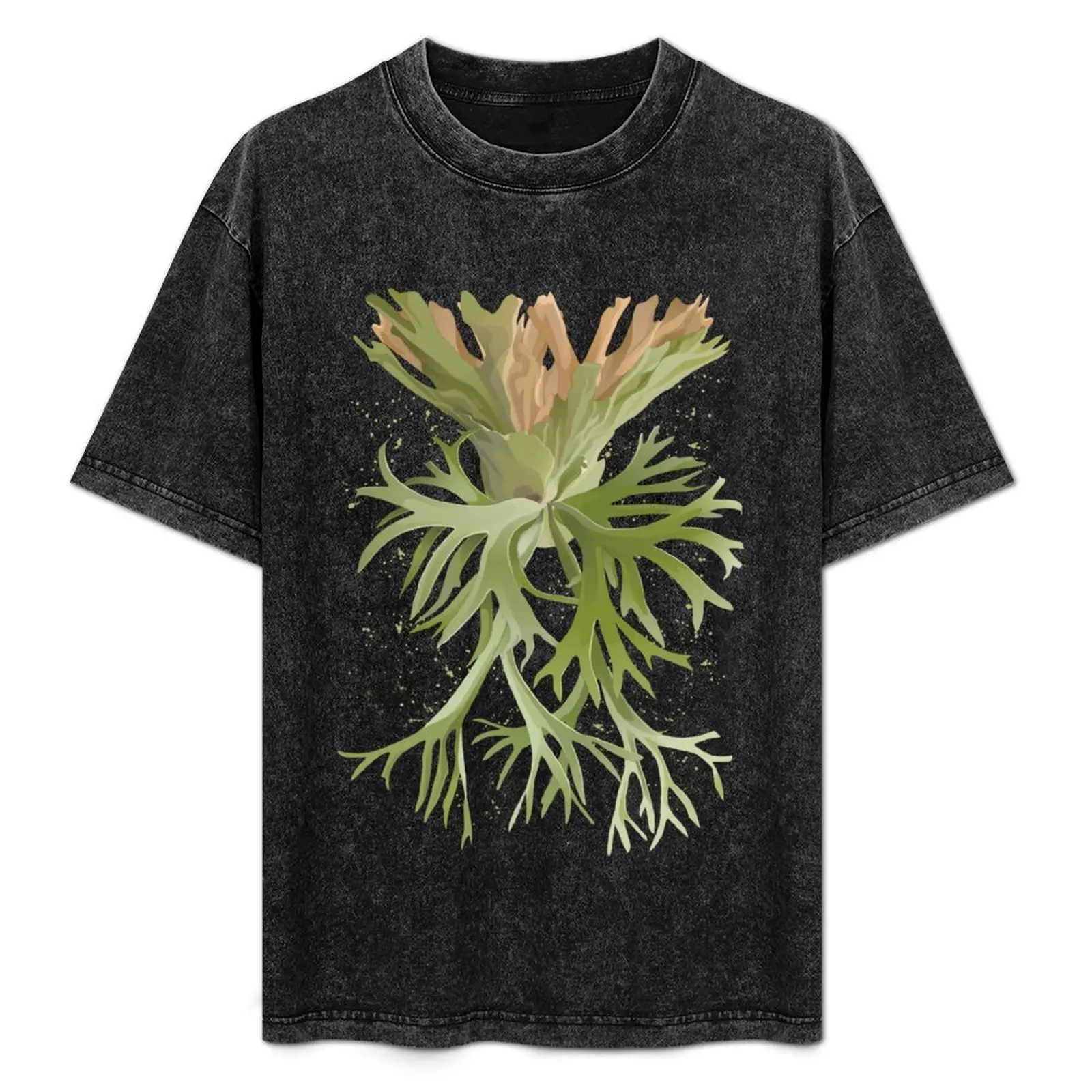 Ilustración de helecho de cuerno de ciervo - Platycerium willinckii Camiseta informal holgada de verano