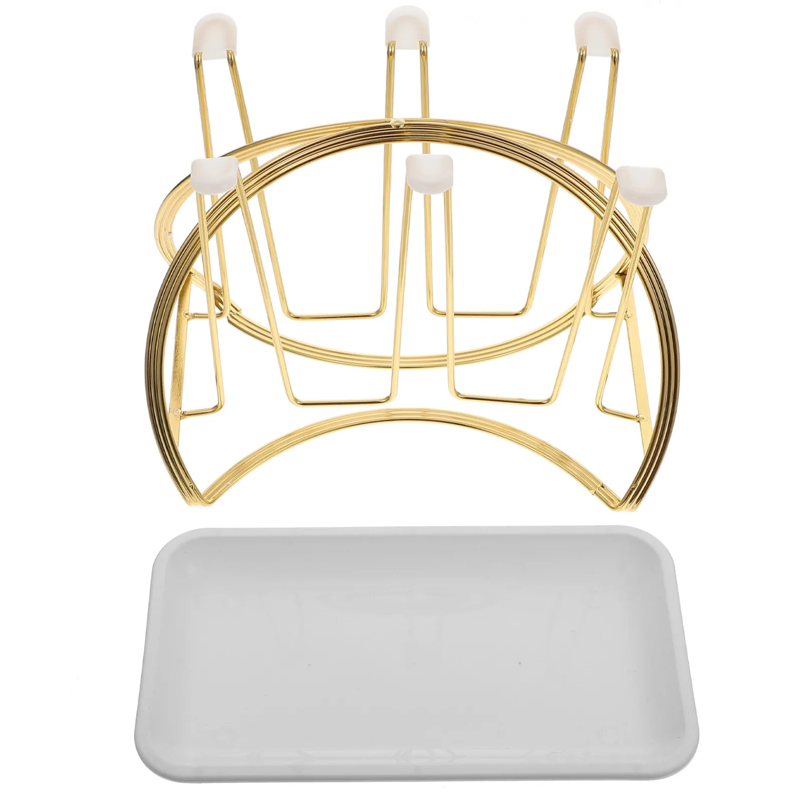 

Элегантная современная сушилка для чашек из кованого железа, сверхпрочная подставка-органайзер для стаканов на кухонную столешницу