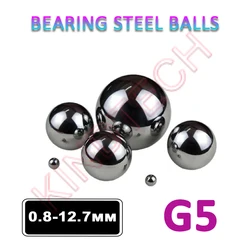 2-100Pcs 0.8mm~12.7mm G5 Grade Bearing Steel Balls High Precision GCR15 Solid Smooth Round Beads 1/1.2/1.5/1.588/2/2.381~12.7mm