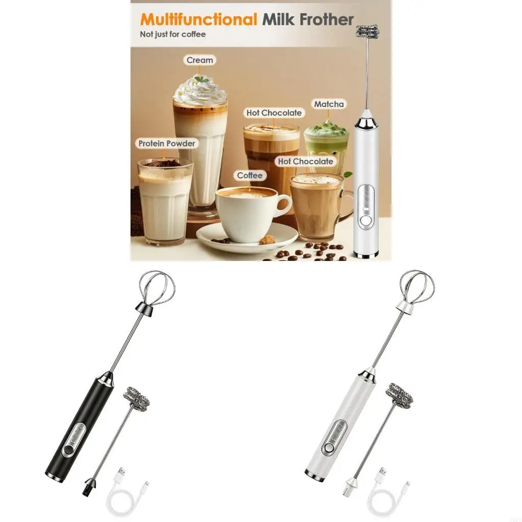 J6PE Portable Battery Operated Milk Foam Maker for Cappuccino Hot Chocolate Drink