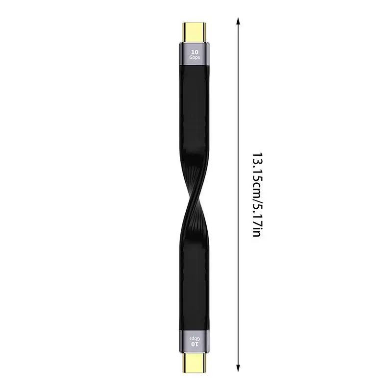 USB3.1 to Type C 10Gbps Gen2 OTG Date Cable Male to Female Data USB C charge Cord for PC TV Hard Disk Extension Short Cable 13cm