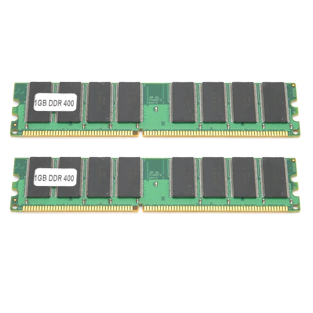 2Pcs Memory Module Desktop Computer for AMD DoubleSided 16Grain DDR 1GB 400Mhz PC3200