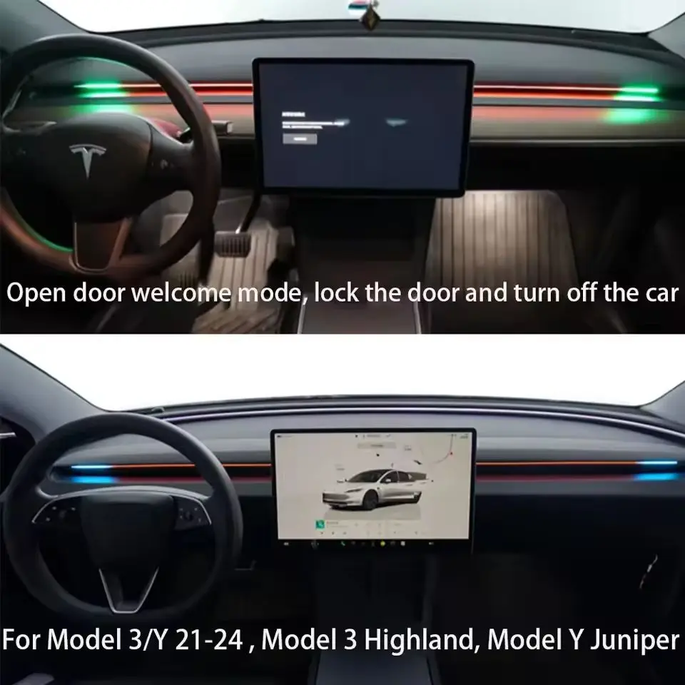 Intelligent Air Vent Ambient Light System Blind Spot Monitoring BSD System for Tesla Model Y /3 2017-2026  Y Juniper &3 Highland